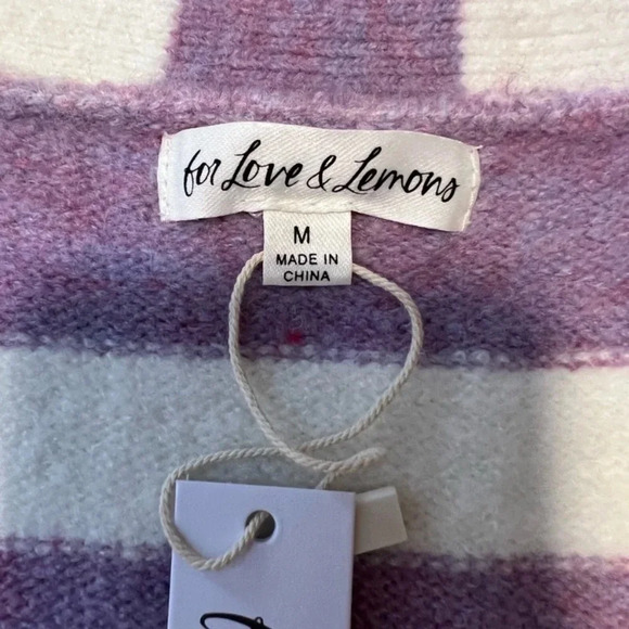 NWT FOR LOVE & LEMONS MAUD CROP SWEATER VEST M - Picture 4 of 6